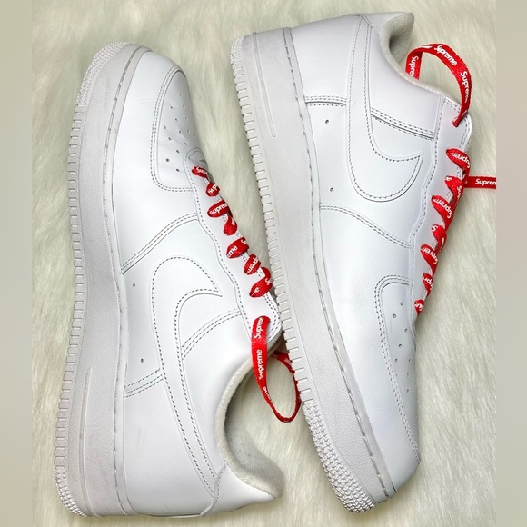 Supreme Nike Air Force 1 Sneakers Low Mini Box Logo White - Picture 7 of 10